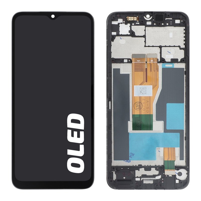 Bloc écran OLED avec châssis compatible pour Realme C33 photo 1