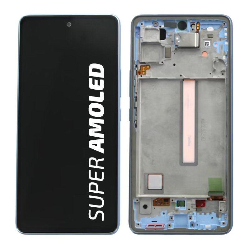 Écran Super AMOLED complet d'origine avec châssis pour Samsung Galaxy A53 5G Bleu photo1