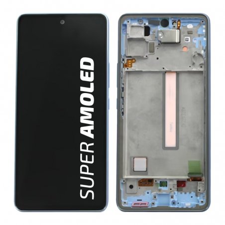 Écran Super AMOLED complet d'origine avec châssis pour Samsung Galaxy A53 5G Bleu photo1