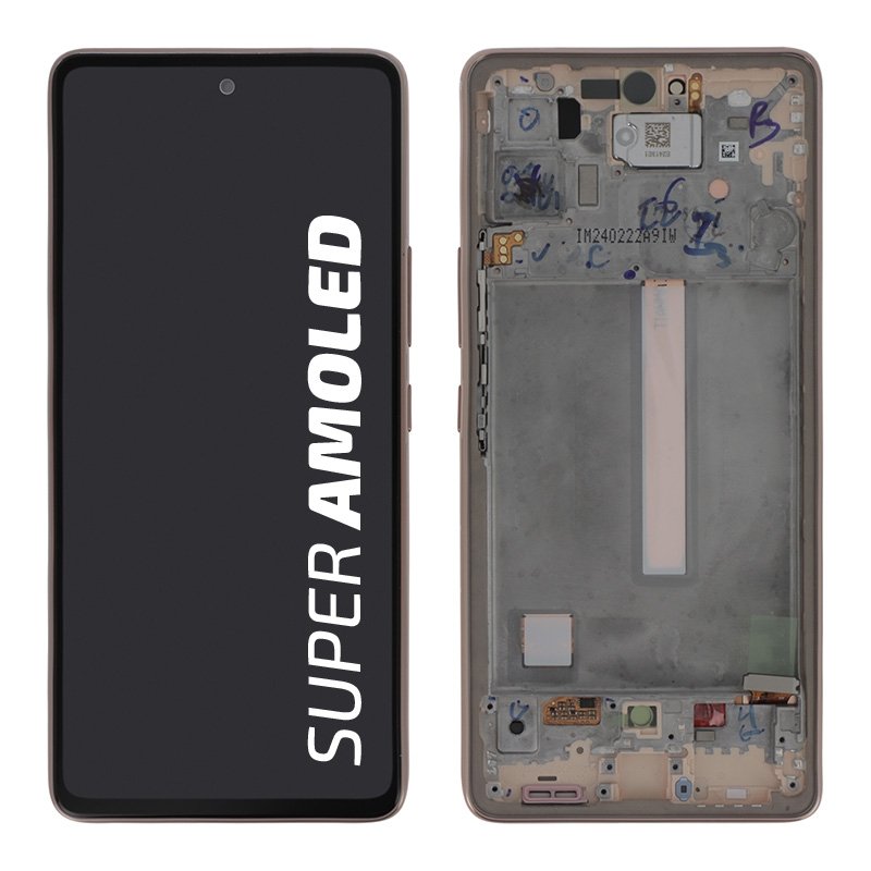 Écran Super AMOLED complet d'origine avec châssis pour Samsung Galaxy A53 (5G) Pêche_photo1