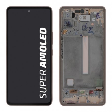 Écran Super AMOLED complet d'origine avec châssis pour Samsung Galaxy A53 (5G) Pêche_photo1