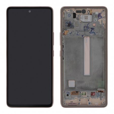 Écran Super AMOLED complet d'origine avec châssis pour Samsung Galaxy A53 (5G) Pêche_photo2