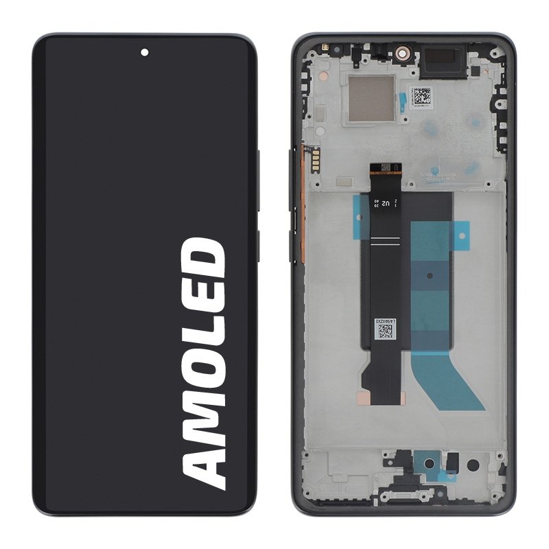 Bloc écran d'origine pré-monté sur châssis pour Xiaomi Redmi Note 14 Pro 5G Noir photo 1