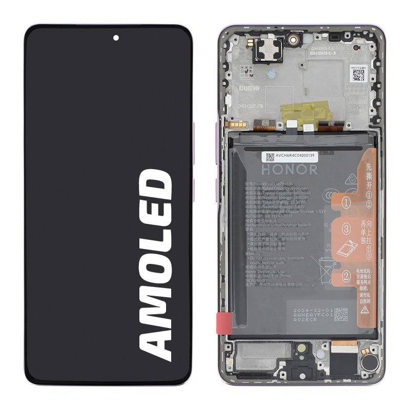 Bloc écran avec batterie d\'origine Honor pour Magic 7 Lite Purple photo 1