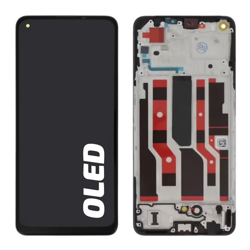 Ecran OLED complet avec châssis Oppo Reno 8 Lite 5G - Noir photo 1