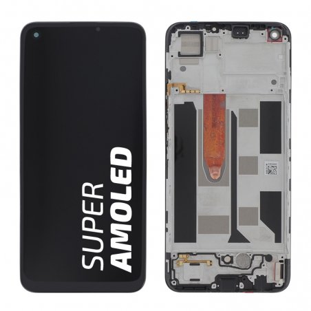 Bloc écran d'origine prémonté sur châssis pour Realme 8 Noir photo 1