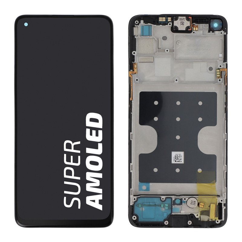 Bloc écran d\'origine prémonté sur châssis pour Realme 7 Pro Noir - photo 1