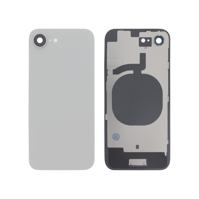 Vitre arrière compatible pour iPhone 16e Blanc photo 1