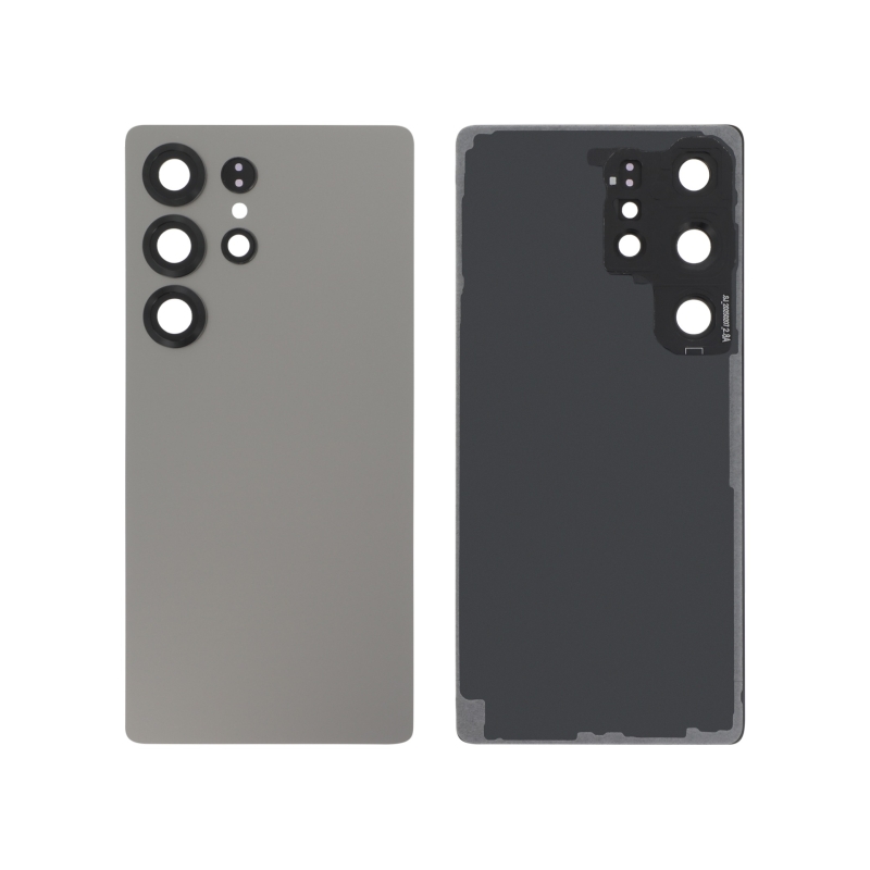 Vitre arrière compatible pour Samsung Galaxy S25 Ultra Blanc Argenté photo 1