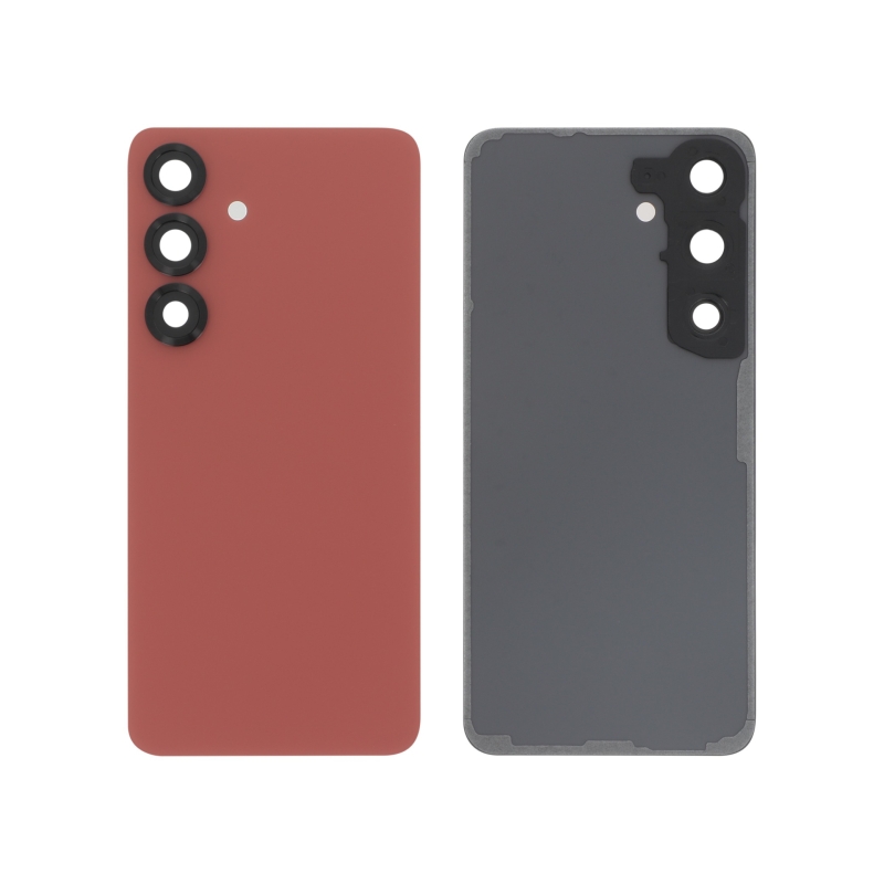 Vitre arrière compatible pour Samsung Galaxy S25 Rouge Corail photo 1