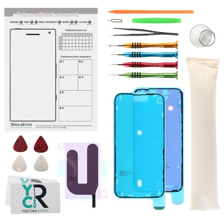 Kit de réparation avec coussin chauffant pour iPhone 16 Plus