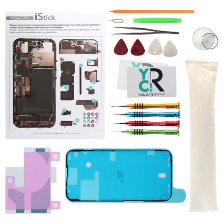 Kit de réparation avec coussin chauffant pour iPhone 14 Pro