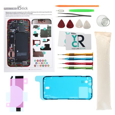 Kit de réparation avec coussin chauffant pour iPhone 13 mini