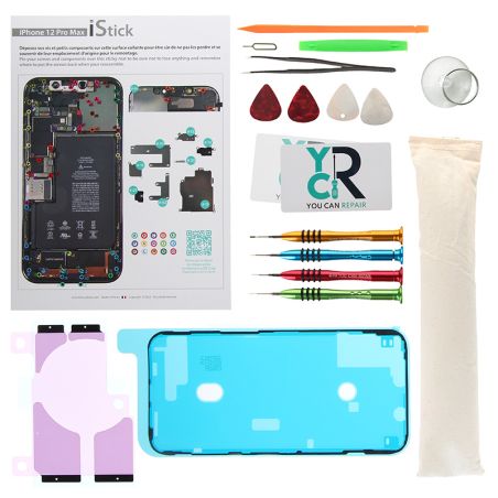 Kit de réparation avec coussin chauffant pour iPhone 12 Pro Max