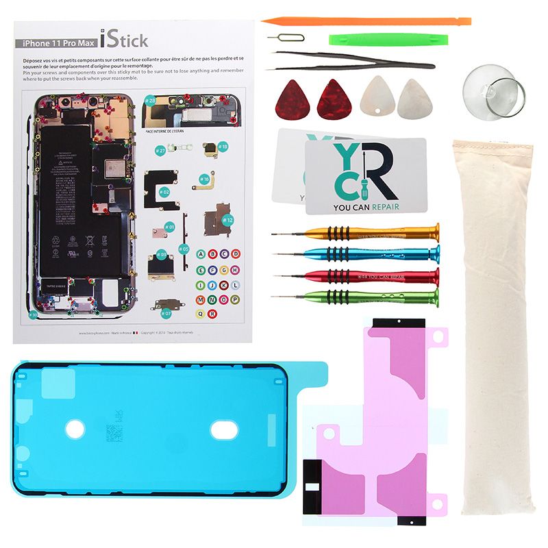 Kit de réparation avec coussin chauffant pour iPhone 11 Pro Max