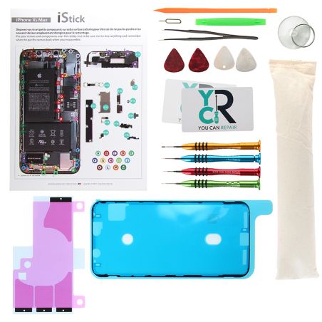 Kit de réparation avec coussin chauffant pour iPhone XS Max