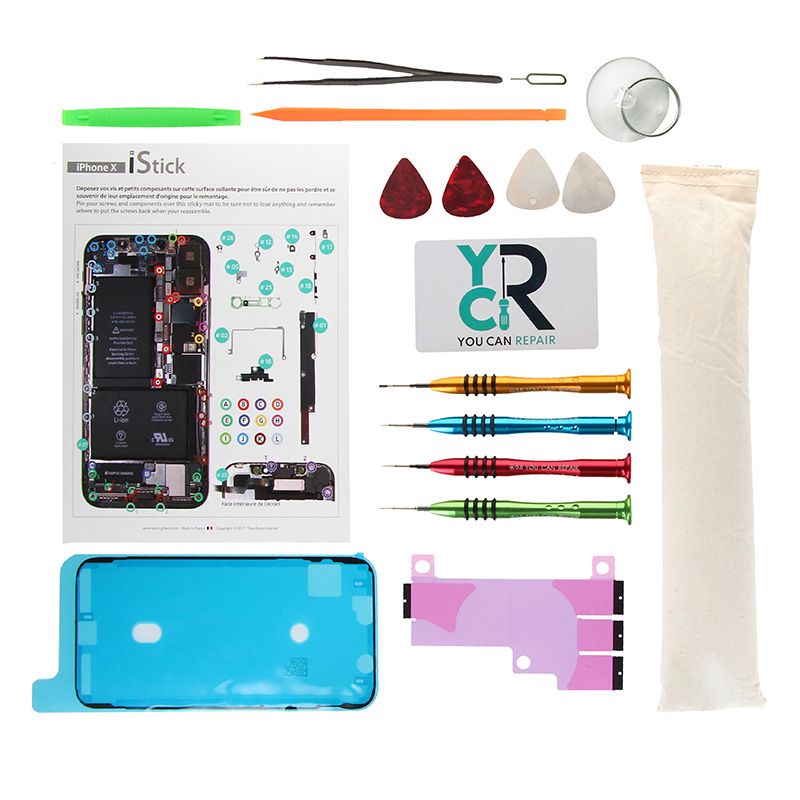 Kit de réparation avec coussin chauffant pour iPhone X