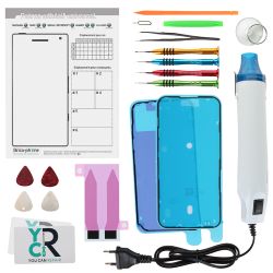 Kit de réparation avec décapeur thermique pour iPhone 15 Plus