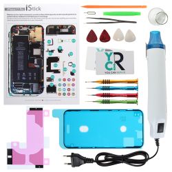 Kit de réparation avec décapeur thermique pour iPhone 11 Pro