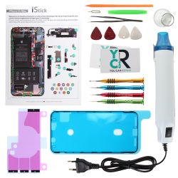 Kit de réparation avec décapeur thermique pour iPhone XS Max