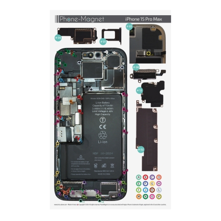 Support magnétique montage démontage iPhone 15 Pro Max | Brico-phone