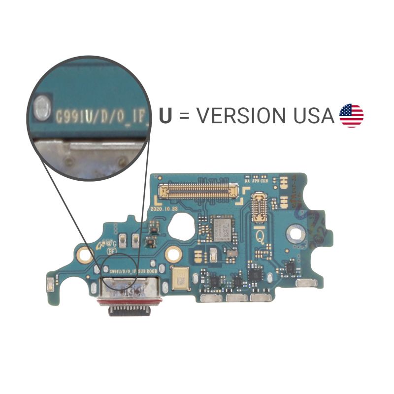 Connecteur de charge + lecteur SIM compatible pour SamsungGalaxy S21 5GVersion US
