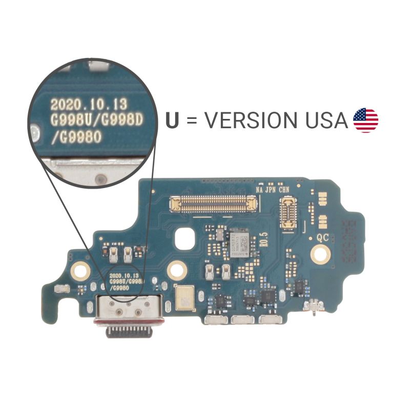 Connecteur de charge + lecteur SIM compatible pour SamsungGalaxy S21 UltraVersion US