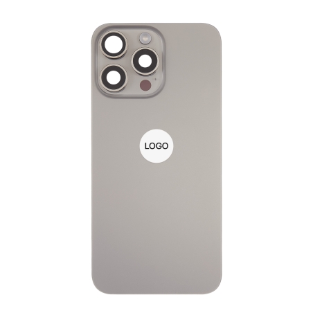 Vitre arrière complète iPhone 15 Pro Max - Titane naturel - Occasion photo 1