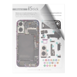 Patron adhésif d'aide au montage pas à pas pour iPhone 16 photo 1