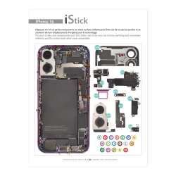 Patron adhésif d'aide au montage pas à pas pour iPhone 16 photo 2