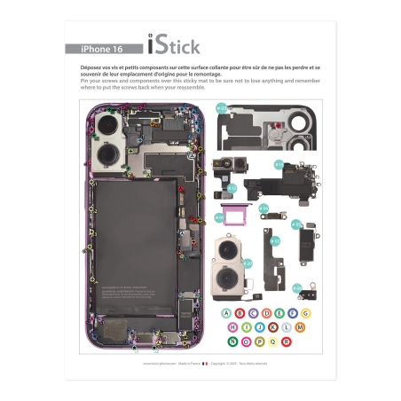 Patron adhésif d'aide au montage pas à pas pour iPhone 16 photo 2