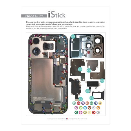 Patron adhésif d'aide au montage pas à pas pour iPhone 16 Pro photo 2