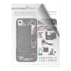 Patron adhésif d'aide au montage pas à pas pour iPhone 16e photo 1