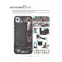 Patron adhésif d'aide au montage pas à pas pour iPhone 16e photo 2