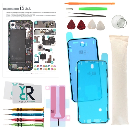 Kit de réparation avec coussin chauffant pour iPhone 16e