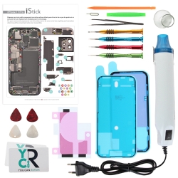 Kit de réparation avec décapeur thermique pour iPhone 15 Pro