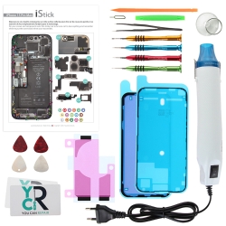 Kit de réparation avec décapeur thermique pour iPhone 15 Pro Max