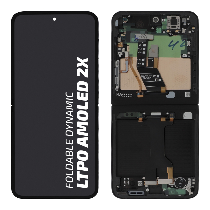 Bloc écran intérieur original - Samsung Galaxy Z Flip7 FE - Noir photo 1