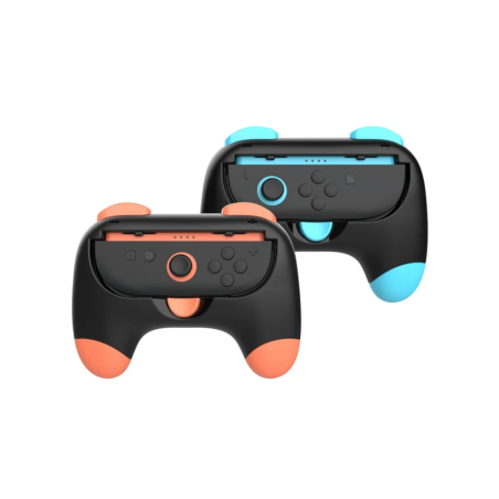 Lot de 2 controleurs grip Bleu orange pour JoyCon Nintendo Switch 2 photo 2
