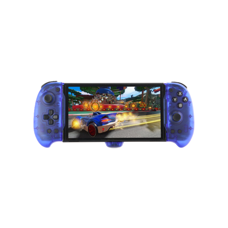 Manette bleu translucide avec housse de rangement pour Nintendo Switch photo 1