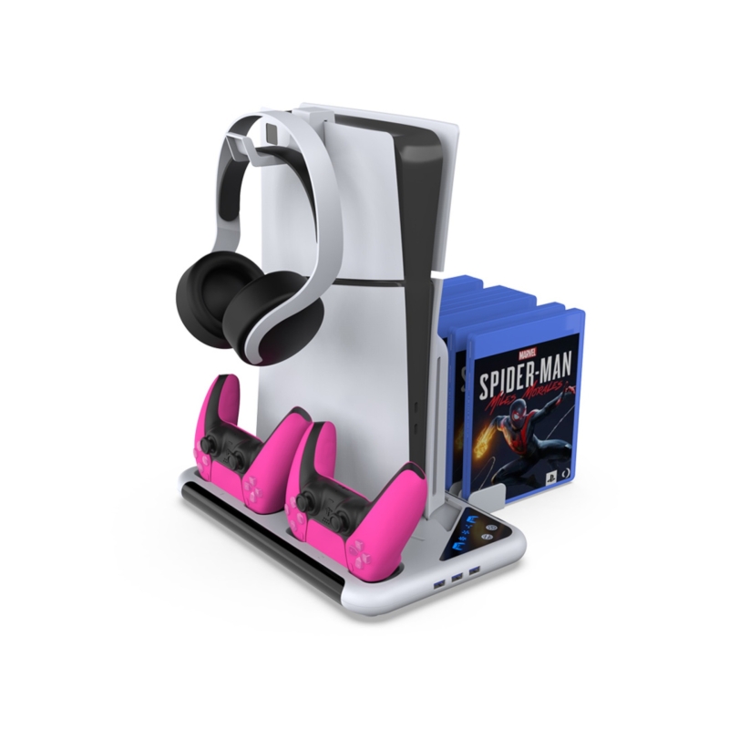 Support console avec recharge manette et support jeux PS5 - PS5 SLIM photo 1