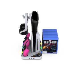 Support console avec recharge manette et support jeux PS5 - PS5 SLIM photo 2