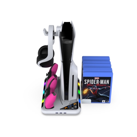 Support console avec recharge manette et support jeux PS5 - PS5 SLIM photo 2