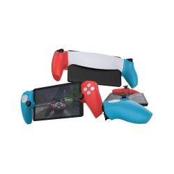 Coque silicone Bleu gauche et Rouge droite pour PS5 Portal photo 2