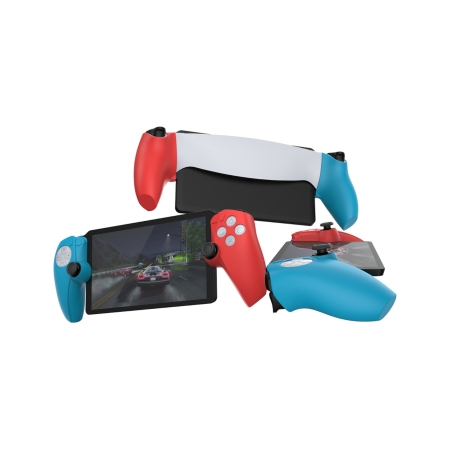 Coque silicone Bleu gauche et Rouge droite pour PS5 Portal photo 2