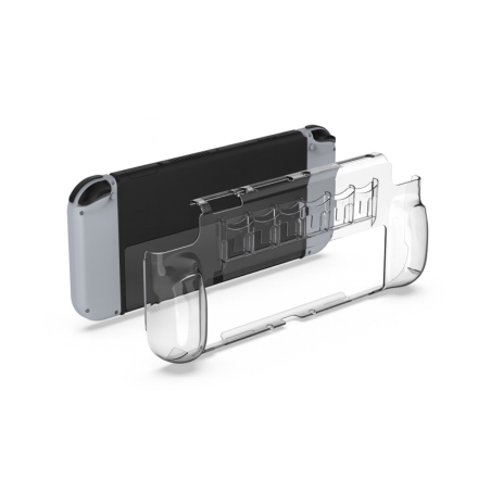 Coque transparente + rangement Nintendo Switch OLED photo 1