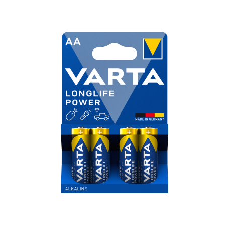 Pack 4 Piles Alcalines AA -Longlife Power- VARTA photo 2