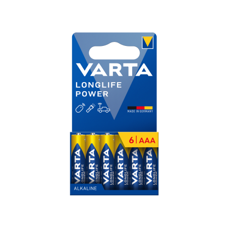 Pack 6 Piles Alcalines AAA -Longlife Power- VARTA photo 2