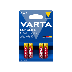 Pack 4 Piles Alcalines AAA -Longlife Max Power- VARTA photo 2