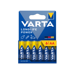 Pack 6 Piles Alcalines AA -Longlife Power- VARTA photo 2